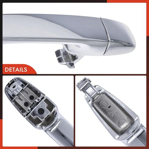 A-Premium Rear Driver or Passenger Side Exterior Door Handle Compatible with Toyota Sienna 2011-2022, Chrome, Replace# 6923008060 in Saudi Arabia