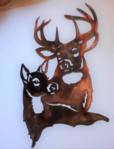 Deer Pair Metal Wall Art in Saudi Arabia