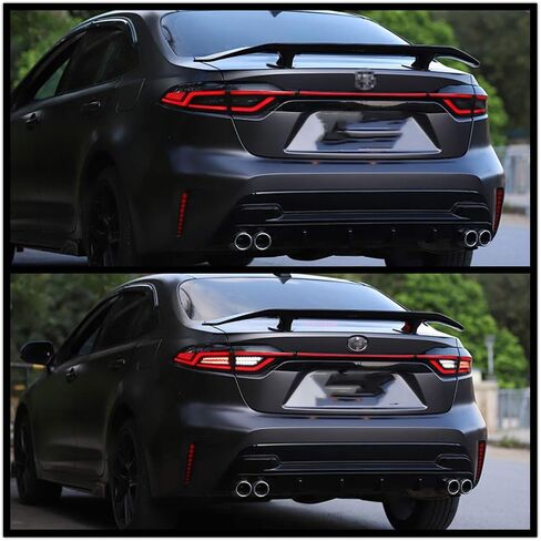 أضواء خلفية LED وإضاءة الباب الخلفي لسيارة Toyota Corolla 2020 2021 2022 2023 4 قطع لبدء الرسوم المتحركة DRL مجموعة مصابيح خلفية بمؤشر متسلسل (تعتيم) in Kuwait