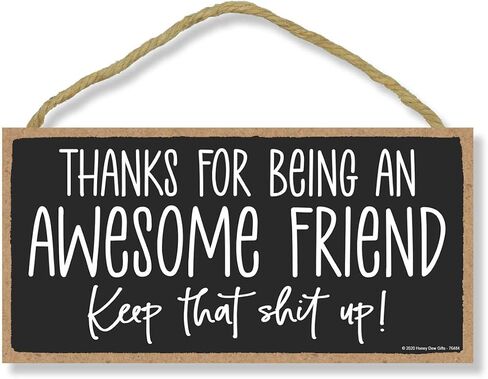 Honey Dew Gifts Friend Sign, True Friends Leave Footprints in Our Hearts 5 inch by 10 inch Hanging Wall Art, Decorative Wood Sign Home Decor, 75651 in Saudi Arabia