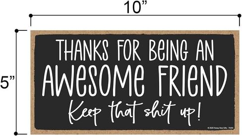Honey Dew Gifts Friend Sign, True Friends Leave Footprints in Our Hearts 5 inch by 10 inch Hanging Wall Art, Decorative Wood Sign Home Decor, 75651 in Saudi Arabia