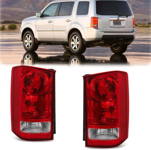 مجموعة المصابيح الخلفية متوافقة مع Honda Pilot 2009 2010 2011 2012 2013 2014 2015؛ المصابيح الخلفية لجانبي السائق والراكب (أحمر مع الحزام والمصابيح) in Kuwait