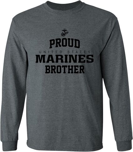 Proud Marines Brother Adult Long Sleeve T-Shirt in Saudi Arabia