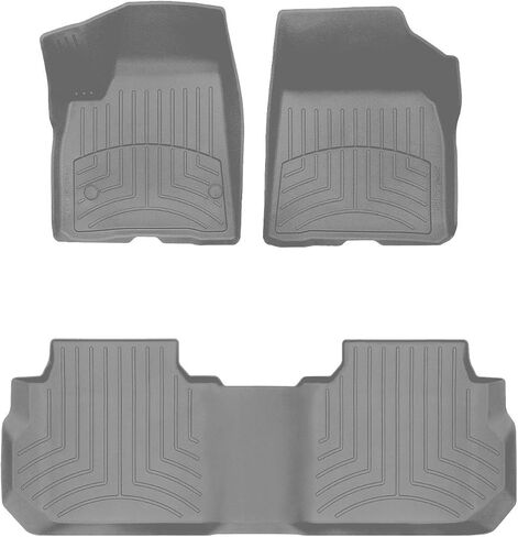 سجادات أرضية WeatherTech FloorLiner HP Custom Fit للسترة، أكاديا - الصف الأول والثاني (441080-1-2IM)، أسود in Saudi Arabia