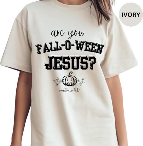 قميص RIVER BOUTIQUE Comfort Colors® Christian Halloween، هل أنت قميص Fall-O-Ween Jesus، قميص ديني للخريف، مضحك للهالوين المسيحي على شكل قرع، يسوع، تي شيرت Fall-O-Ween Jesus Christian، قميص ديني للخريف القديم، هل أنت Fall-O-Ween Jesus، نسائي Ch in Kuwait
