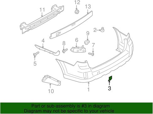 Subaru Rear Bumper Center Center Tow Eye Cap Cover for 2010-2017 Oubtback - 57731AJ57A - Genuine OEM in Saudi Arabia