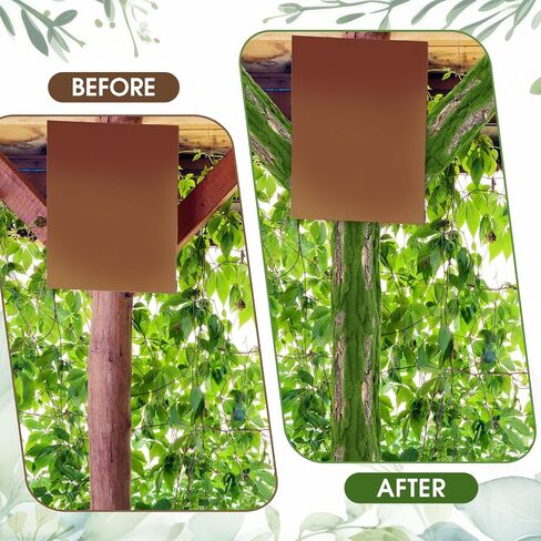 لحاء الطحلب الاصطناعي 11.8 × 11.8 بوصة لحاء نباتات الأشجار DIY لتزيين شجرة طوق المجاري أنابيب المياه غطاء عمود ديكور جدار الحديقة الداخلي in Kuwait