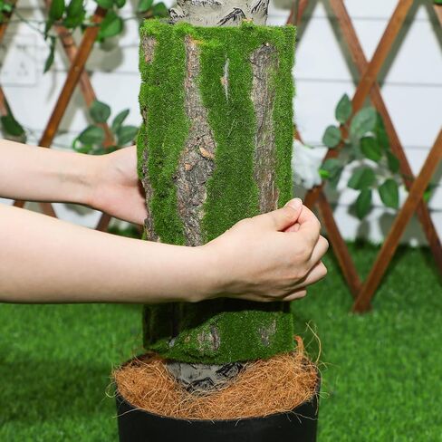 لحاء الطحلب الاصطناعي 11.8 × 11.8 بوصة لحاء نباتات الأشجار DIY لتزيين شجرة طوق المجاري أنابيب المياه غطاء عمود ديكور جدار الحديقة الداخلي in Kuwait