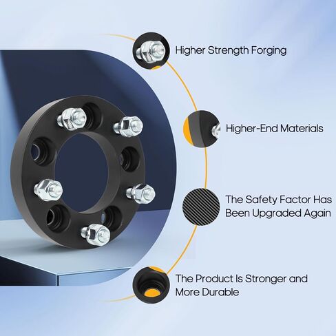 OCPTY 5x4.75 to 5x5 Wheel Adapters for Blazer for Camaro for Corvette for Eldorado for Firebird for Jimmy 1 inch 12x1.5 Studs 87.1mm Hub Bore Forged Hub Centric Wheel Adapters 5 lug 2PCS in Saudi Arabia