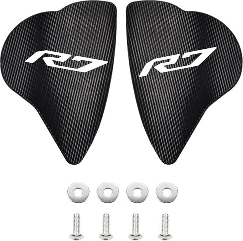 ESPEEDMTC for Yamaha R7 YZF-R7 2021-2024 Rearview Mirror Cover Side Mirror Hole Cap Mirror Mount Cover Decorative Windshield Cover CNC Aluminum Alloy Accessories Motorcycle Parts (Black) in Saudi Arabia
