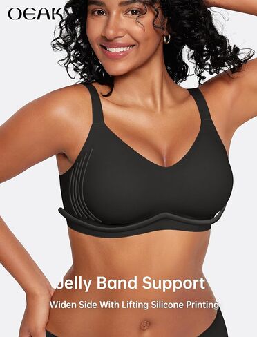 OEAK Womens Wireless Seamless Bras Full Coverage Supportive Lounge Bra Push Up Plus Size Everyday Bra Comfortable Tshirt Bras in Kuwait