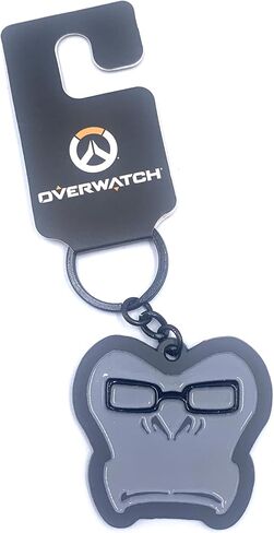 Bioworld Overwatch Winston Gorilla سلسلة مفاتيح معدنية - سلسلة مفاتيح مطلية بالمينا شديدة اللمعان باللون الرمادي الفاتح والداكن، وردي، أبيض in Saudi Arabia