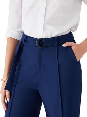 بنطال CIDER نسائي متوسط ​​الخصر بحزام متوهج كاجوال ومريح وأنيق in Kuwait