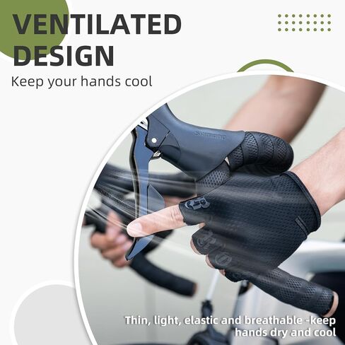 Cycling Gloves for Men Women - Half Finger Breathable Bike Gloves - Shock-Absorbing Padded Gloves for Cycling Workout Outdoor Sports in Saudi Arabia