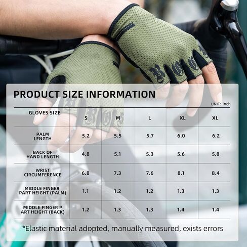 Cycling Gloves for Men Women - Half Finger Breathable Bike Gloves - Shock-Absorbing Padded Gloves for Cycling Workout Outdoor Sports in Saudi Arabia