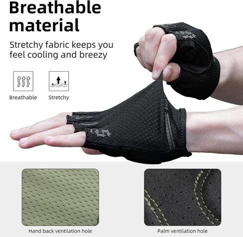 Cycling Gloves for Men Women - Half Finger Breathable Bike Gloves - Shock-Absorbing Padded Gloves for Cycling Workout Outdoor Sports in Saudi Arabia