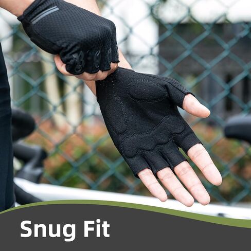 Cycling Gloves for Men Women - Half Finger Breathable Bike Gloves - Shock-Absorbing Padded Gloves for Cycling Workout Outdoor Sports in Saudi Arabia
