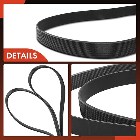 A-Premium Heavy-Duty Serpentine Drive Belt Compatible with International Harvester 5500i, 5600i & Western Star 4900, 4900E, 4900EX, 4900FA, 4900SA, 6900XD, 6 11.1L 12.5L, L6 14.6L 15.2L in Saudi Arabia