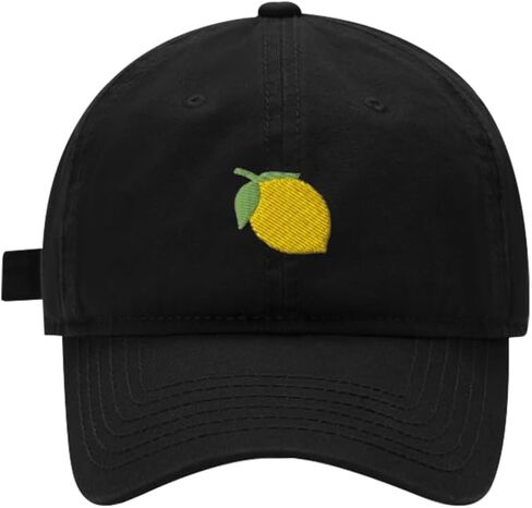 Baseball Cap Mens Women Lemon Embroidered Unisex Cotton Adjustable Outdoor Dad Hats for Men in Saudi Arabia