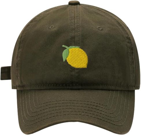 Baseball Cap Mens Women Lemon Embroidered Unisex Cotton Adjustable Outdoor Dad Hats for Men in Saudi Arabia