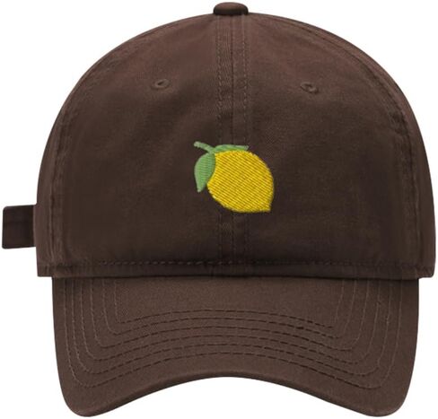 Baseball Cap Mens Women Lemon Embroidered Unisex Cotton Adjustable Outdoor Dad Hats for Men in Saudi Arabia