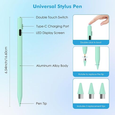 MoKo 4 Pack Replacement Tips for Apple Pencil, No Wear Out Fine Point Apple Pencil Tips, Mix Metal Tips for Apple Pencil 2nd/1st Gen/USB-C/Pro, Nibs for Apple Pencil in Saudi Arabia