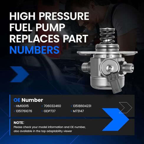 HM10017 High Pressure Fuel Pump Compatible with BMW 228i 320i 320ixDrive 328i 328i GTxDrive 328ixDrive 428i 428ixDrive 528i 528ixDrive X1 X3 Z4 in Saudi Arabia