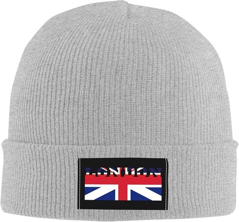 London British Flag Winter Beanie Hats for Men Women, Warm Cozy Knitted Cuffed Slouchy Skull Cap Ski Hat,Black in Saudi Arabia