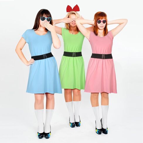 15 Pcs Halloween Adult Costume Accessories, Include Women's Hero Cosplay Tube Dress Heart Sunglasses Socks for Cosplay Party Women Girls in Saudi Arabia