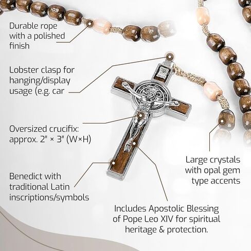 Relic Rosary 3rd Class of Saint Maria Goretti Patron of Victims of Rape, Crime Victims, Teenage Girls, Modern Youth Santa María Goretti (Brown) in Saudi Arabia