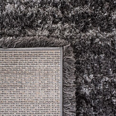 SAFAVIEH Iceland Shag Collection Runner Rug - 2' x 8', Dark Grey & Ivory, Modern Design, Non-Shedding & Easy Care, 2.6-inch Thick Ideal for High Traffic Areas in Living Room, Bedroom (ISG511H) in Saudi Arabia