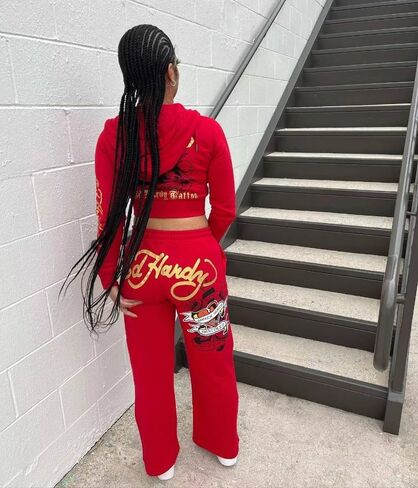 Women's Skeleton Printed Zipper Set Short Open Hoodie High Waist Straight Leg Pants Running Two Piece Set in Kuwait