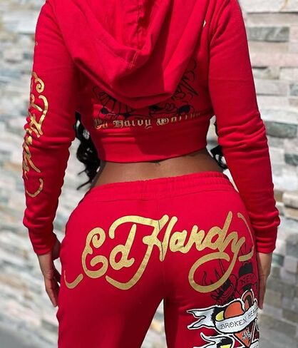 Women's Skeleton Printed Zipper Set Short Open Hoodie High Waist Straight Leg Pants Running Two Piece Set in Kuwait