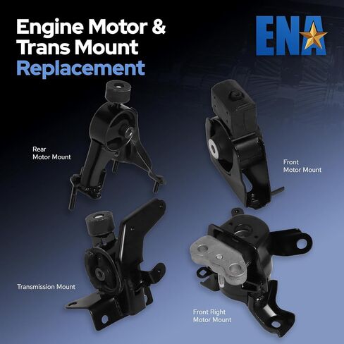 ENA Engine Motor and Trans Mount Kit Set of 4 Compatible with Pontiac Toyota 2009 2010 Vibe 2009-2013 Corolla 2009-2013 Matrix 1.8L Replacement for A62015 A62023 A62027 A62039 in Saudi Arabia