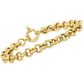 Ross-Simons Italian 14kt Yellow Gold Rolo-Chain Bracelet in Saudi Arabia