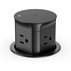 منفذ منبثق للمنضدة، حلقة طاقة لسطح المكتب بفتحة 3-1/8 بوصة، 8 منافذ و4 منافذ USB، مدخل سلك مكتب مقاوم للعبث بقدرة 15 أمبير، منفذ موفر للمساحة للمنزل والمكتب in Kuwait