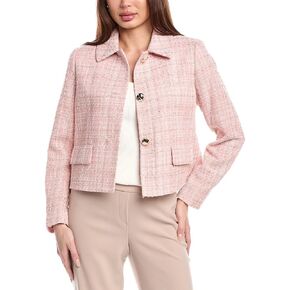 Anne Klein Women's Tweed Short JKT with Shirt Collar and Fl in Saudi Arabia