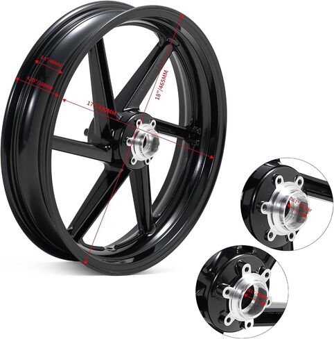 17" x 3.5" Black Front Wheel Rim for HONDA CBR 1000 RR CBR1000RR 2004 2005 2006 2007 in Saudi Arabia