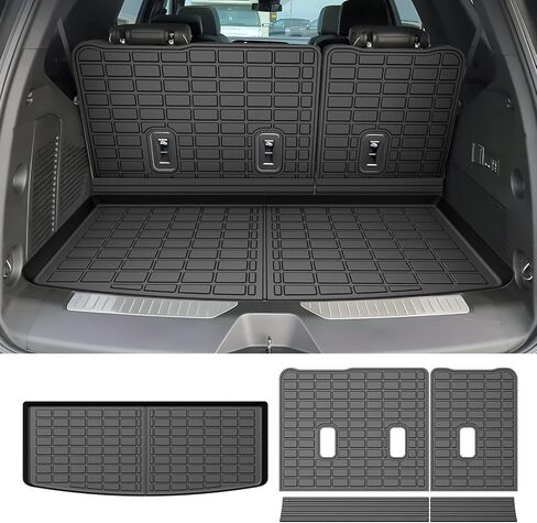 Cargo Liner Fits for Tesla Model Y 2020-2024 2025 5-Seat (Not for 7 Seat) All Weather Back Seat Cover Trunk Cargo Mat for Model Y Accessories (with Backrest Mat) in Saudi Arabia