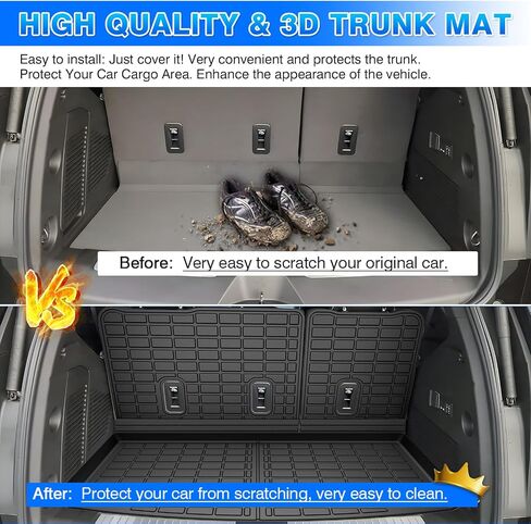 Cargo Liner Fits for Tesla Model Y 2020-2024 2025 5-Seat (Not for 7 Seat) All Weather Back Seat Cover Trunk Cargo Mat for Model Y Accessories (with Backrest Mat) in Saudi Arabia