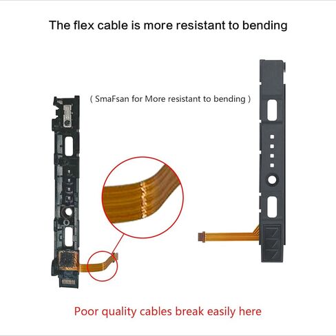 SmaFsan for Slide Rail Replacement for Nintendo Switch Joy con Controller , Left Right Slider Rail with Middle Button Holder,Buckle Lock (Left+Right) in Kuwait