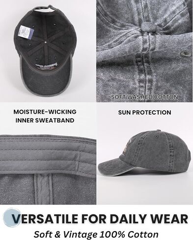InnoBeta Writer Gifts Cap for Women Men - Adjustable Vintage Washed Cotton Embroidered Hat - Gift for Writers, Novelists, Graduation, Christmas in Saudi Arabia