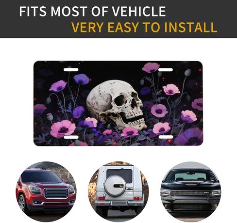 Gold Rose Blessed Front License Plate for Women Car Vanity Plates Decorative Aluminum Metal Cute Novelty License Plate Cover for Men 6x12 Inch (4 Holes) in Saudi Arabia