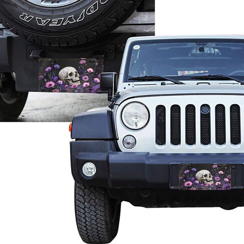 Gold Rose Blessed Front License Plate for Women Car Vanity Plates Decorative Aluminum Metal Cute Novelty License Plate Cover for Men 6x12 Inch (4 Holes) in Saudi Arabia
