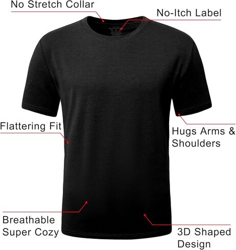 تي شيرت رجالي من القطن من PLEPAN - بأكمام قصيرة وياقة دائرية كلاسيكية، قميص كاجوال ناعم وفاخر in Kuwait