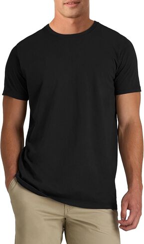 تي شيرت رجالي من القطن من PLEPAN - بأكمام قصيرة وياقة دائرية كلاسيكية، قميص كاجوال ناعم وفاخر in Kuwait