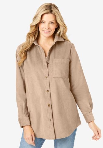 Woman Within Plus Size Corduroy Shirt in Saudi Arabia