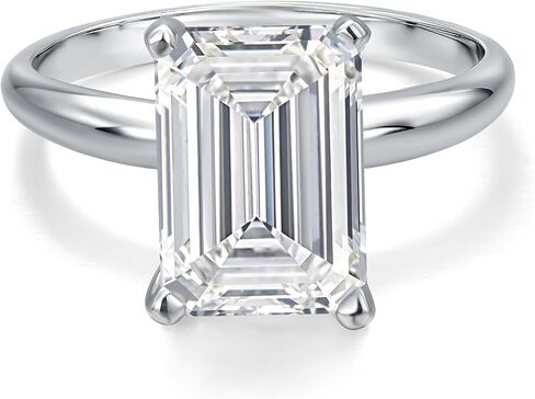 Gem Stone King 1 to 3 Carat 14K White Gold IGI Certified White Lab Grown Diamond Solitaire Engagement Ring For Women | F-G Color | VVS-VS Clarity | Available In Size 5, 6, 7, 8, 9 in Saudi Arabia