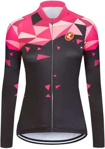 UGLY FROG Winter Cycling Jersey Sets Women Long Sleeve,Bicycle Biking Bike Shirts with Pockets+Long Bib Tight in Saudi Arabia