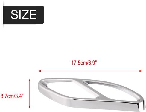 Tail Pipe Tips, Keenso 1Pair W205 Cover Car Tail Muffler Tip Pipe Cover Trims for C Class w205 Coupe GLC B Class w246 E Class w212 w213 C207 Coupe A Class w176(Silver) in Saudi Arabia